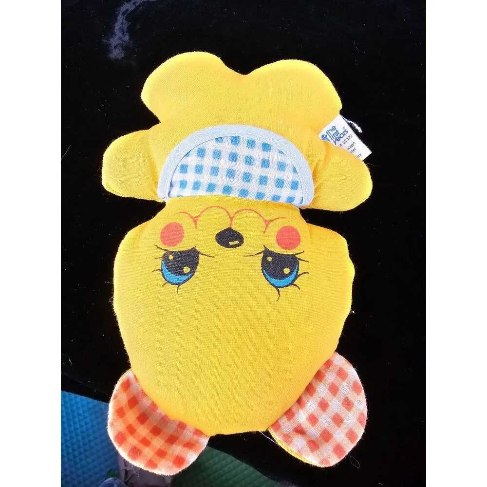 The First Years Vintage 70s 80s Plush Bear‎ Baby Rattle